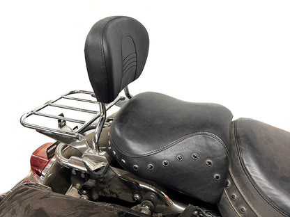 OE Passenger Stitch Backrest Seat Pad for Harley Davidson FLST & FXST Models - 12 Inch Width