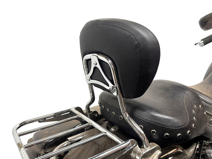 OE Passenger Stitch Backrest Seat Pad for Harley Davidson FLST & FXST Models - 12 Inch Width