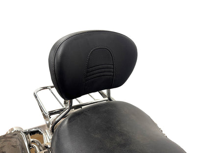 OE Passenger Stitch Backrest Seat Pad for Harley Davidson FLST & FXST Models - 12 Inch Width