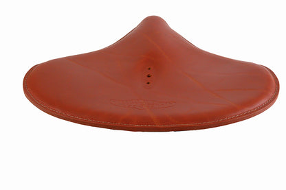 V-Twin 65081 Replica Brown Leather Solo Seat for Harley and Indian Models