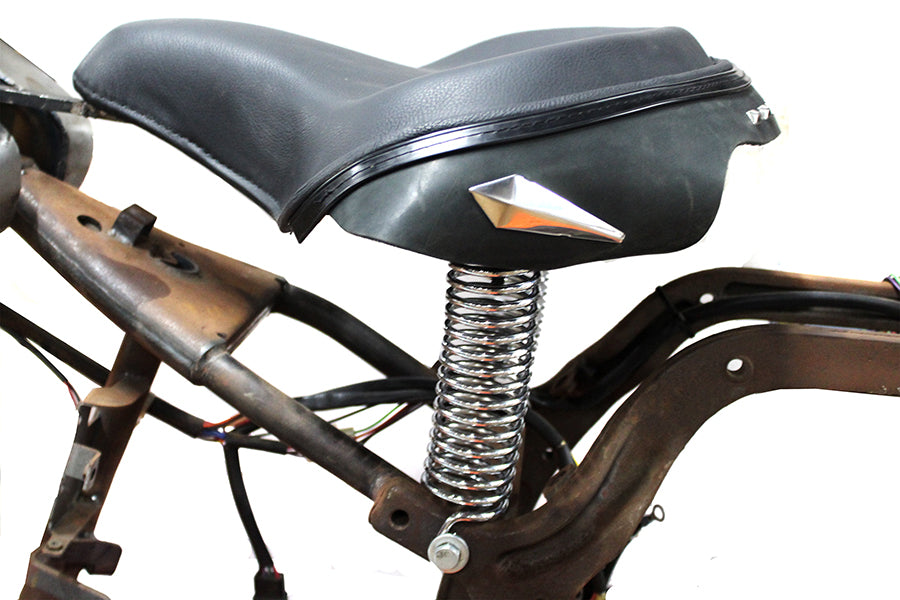 V-Twin Black Police Solo Seat Kit for Harley Davidson Softail Models