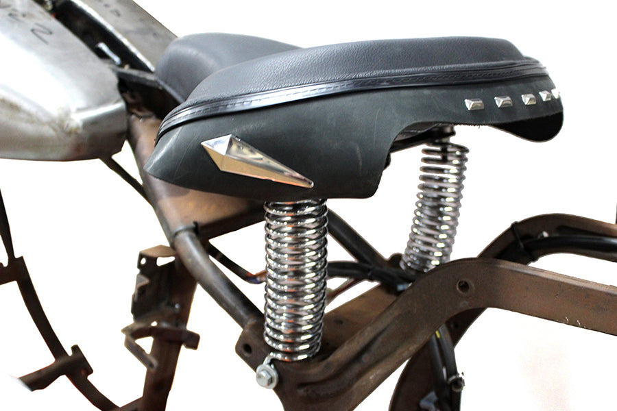 V-Twin Black Police Solo Seat Kit for Harley Davidson Softail Models