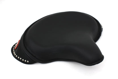Corbin Gentry Black Leather Solo Seat with Skirt for Harley Davidson EL and FL Models