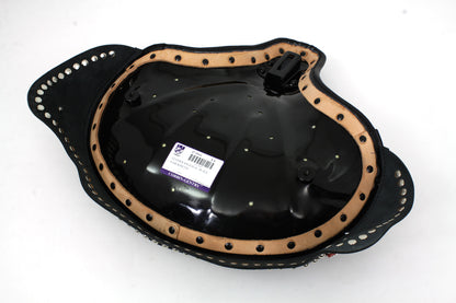 Corbin Gentry Black Leather Solo Seat with Skirt for Harley Davidson EL and FL Models
