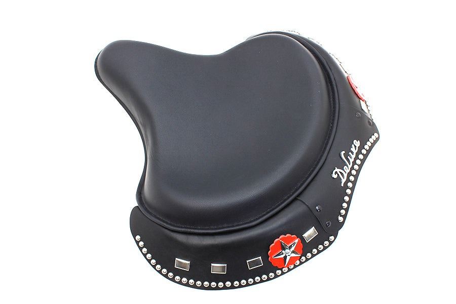Corbin Gentry Black Leather Solo Seat for Harley Davidson EL and FL Models