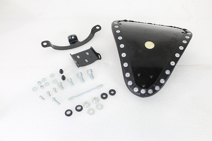 Bates Solid Mount Tuck and Roll Solo Seat Kit for Harley Davidson XL (2010-2019)