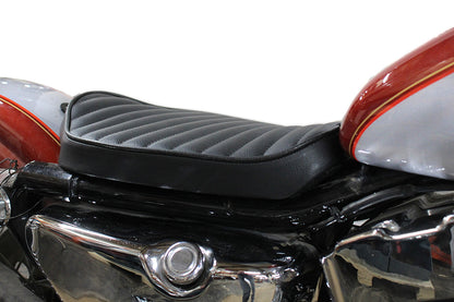 Bates Solo Seat Tuck and Roll Style Black for Harley Davidson XL (1982-1991)