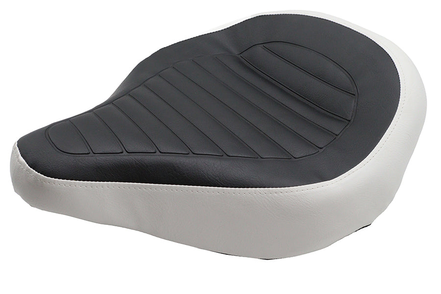 V-Twin Retro Glide King Solo Seat for Harley Davidson FLTP - Black