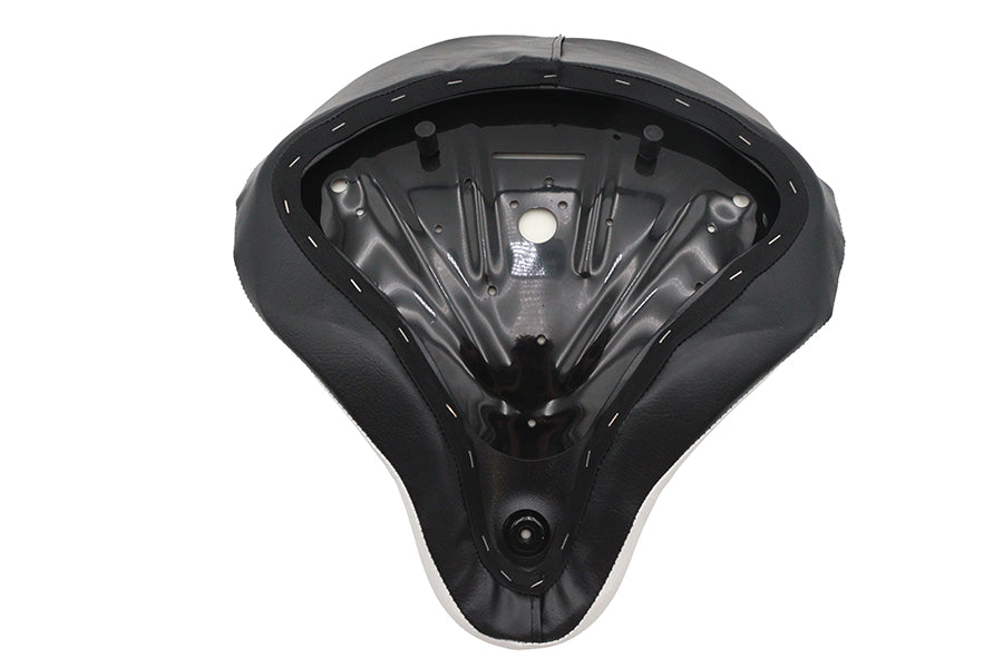 V-Twin Retro Glide King Solo Seat for Harley Davidson FLTP - Black