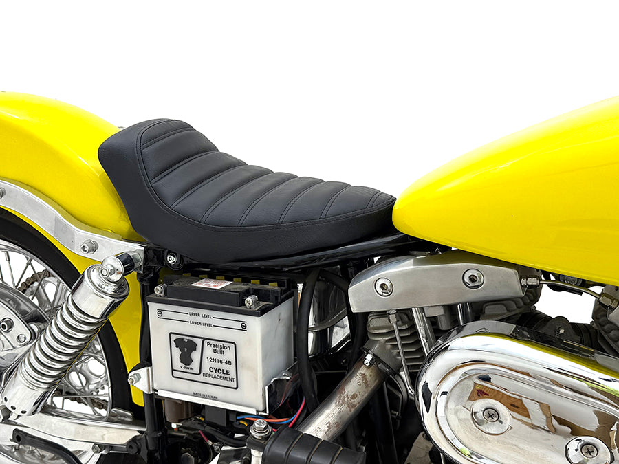 V-Twin Tuck and Roll Frame Mount Solo Seat Set for Harley Davidson FL (1958-1967)