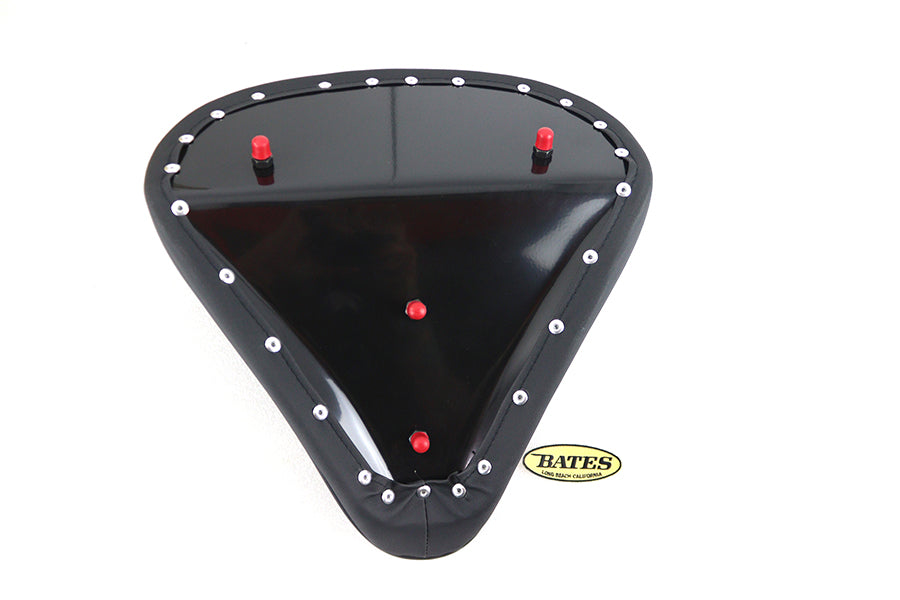 V-Twin Black Suede Solo Seat Large Pan - Part Number 77160S