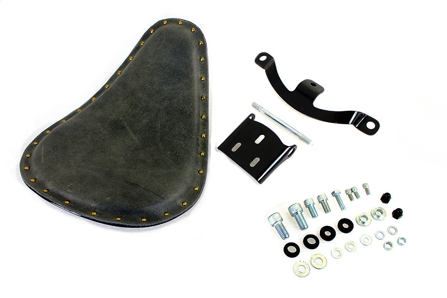 Bates Solid Mount Bobber Solo Seat Kit for Harley Davidson XL Models