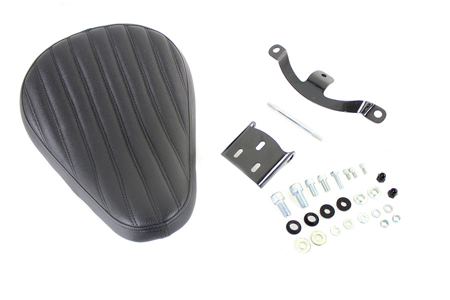 Bates Solid Mount Tuck and Roll Solo Seat Kit for Harley Davidson XL Models