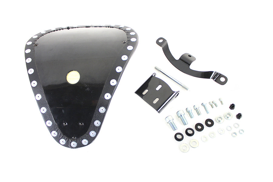 Bates Solid Mount Tuck and Roll Solo Seat Kit for Harley Davidson XL Models