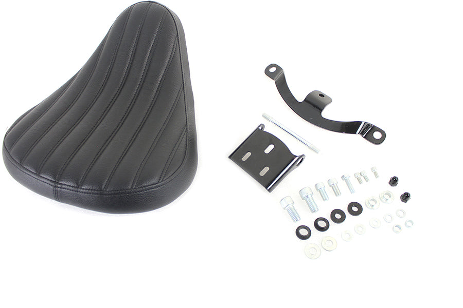 Bates Solid Mount Tuck and Roll Solo Seat Kit for Harley Davidson XL Models