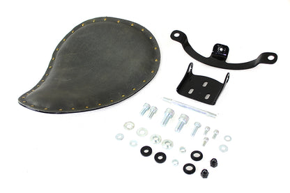 Bates Solid Mount Spring Saddle Solo Seat Kit for Harley Davidson XL Models
