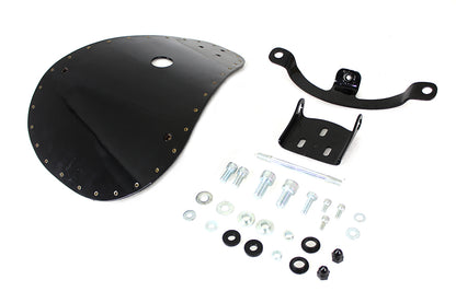 Bates Solid Mount Spring Saddle Solo Seat Kit for Harley Davidson XL Models