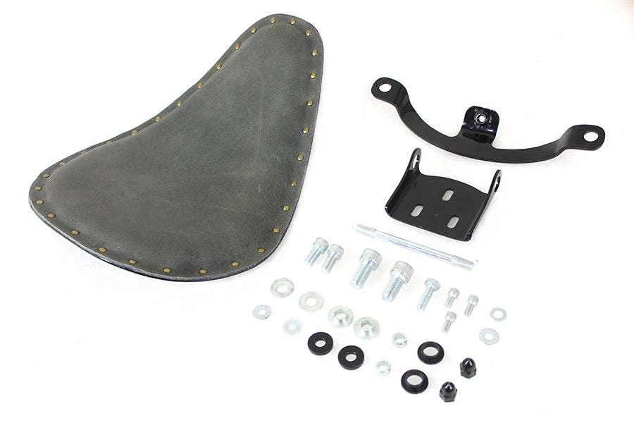 Bates Solid Mount Spring Saddle Solo Seat Kit for Harley Davidson XL Models