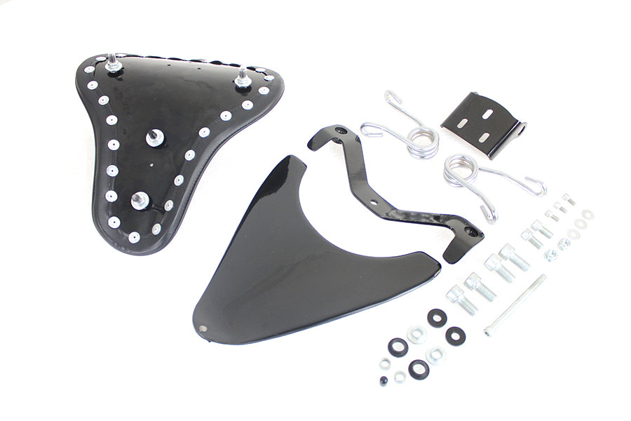 Corbin Gentry Spring Mount Bates Smooth Solo Seat Kit for Harley Davidson XL Models
