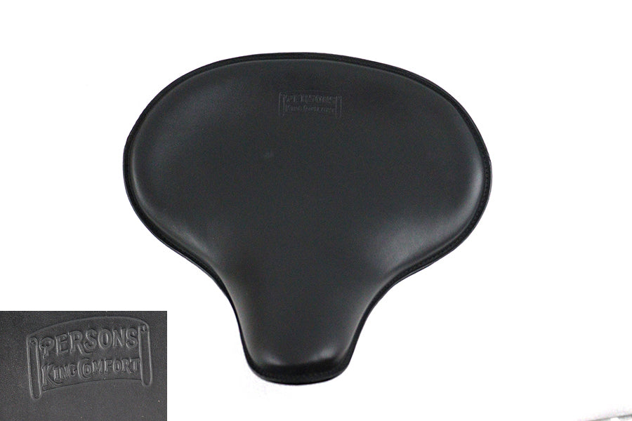 V-Twin Replica Mesinger Solo Seat for Vintage Motorcycles - Black Leather, Part 47-1928