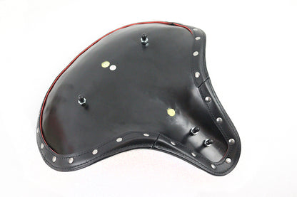 V-Twin Replica Mesinger Solo Seat for Vintage Motorcycles - Black Leather, Part 47-1928