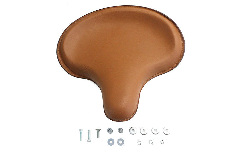 Corbin Gentry Brown Solo Seat – Authentic Leather Motorcycle Seat for 1936-1939 EL, UL, G, and W Models