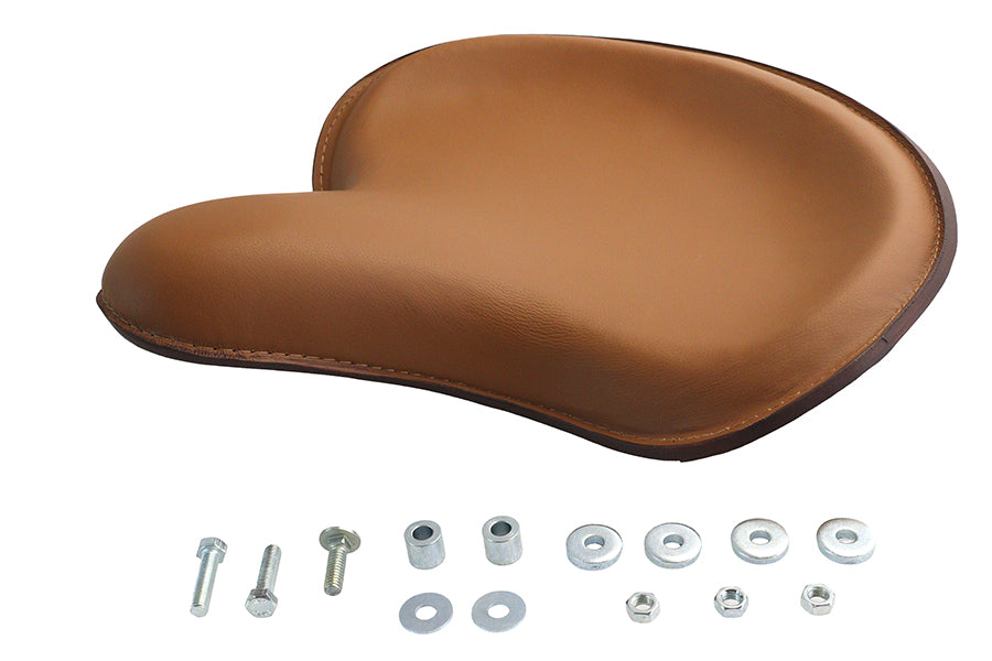 Corbin Gentry Brown Solo Seat – Authentic Leather Motorcycle Seat for 1936-1939 EL, UL, G, and W Models