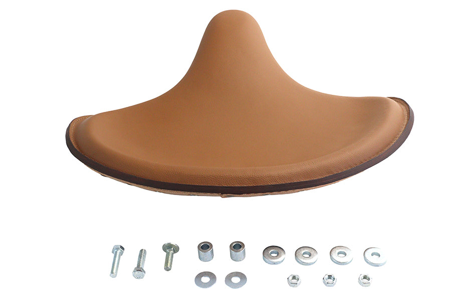 Corbin Gentry Brown Solo Seat – Authentic Leather Motorcycle Seat for 1936-1939 EL, UL, G, and W Models