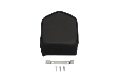 Corbin Gentry 28-0047 Smooth Black Pointed Sissy Bar Pad with Chrome Upper Bracket Set