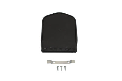 Corbin Gentry 28-0047 Smooth Black Pointed Sissy Bar Pad with Chrome Upper Bracket Set
