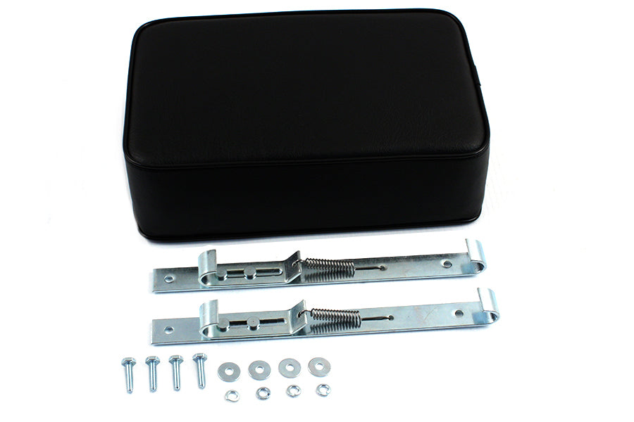 Corbin Gentry Black Luggage Rack Pad Kit with Quick Release Clamps for Harley Davidson EL and FL Models
