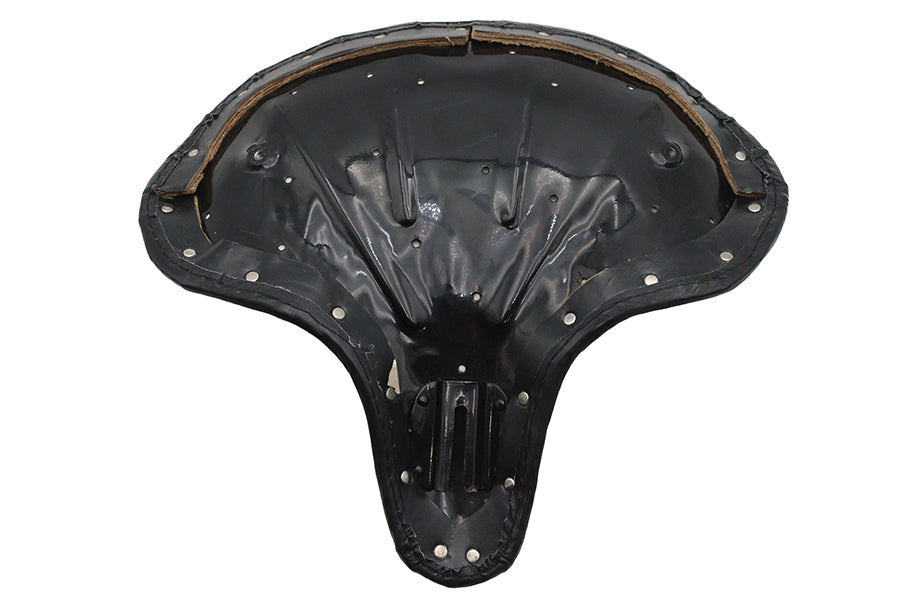 Ultima Leather Saddle Solo Seat Black - 17 Inch Wide, Premium Motorcycle Seat by Ultima Part 76-3