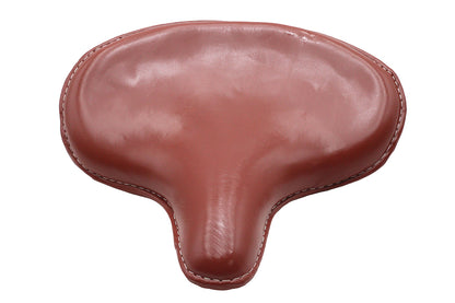 Ultima Leather Saddle Solo Seat Brown - 17 Inch Wide Motorcycle Seat with Durable Leather