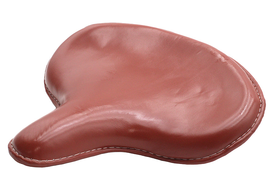 Ultima Leather Saddle Solo Seat Brown - 17 Inch Wide Motorcycle Seat with Durable Leather