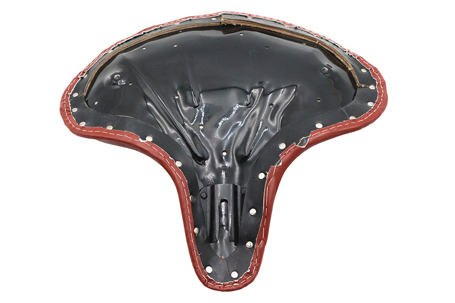 Ultima Leather Saddle Solo Seat Brown - 17 Inch Wide Motorcycle Seat with Durable Leather