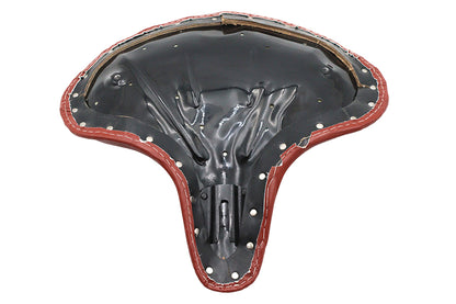 Ultima Leather Saddle Solo Seat Brown - 17 Inch Wide Motorcycle Seat with Durable Leather