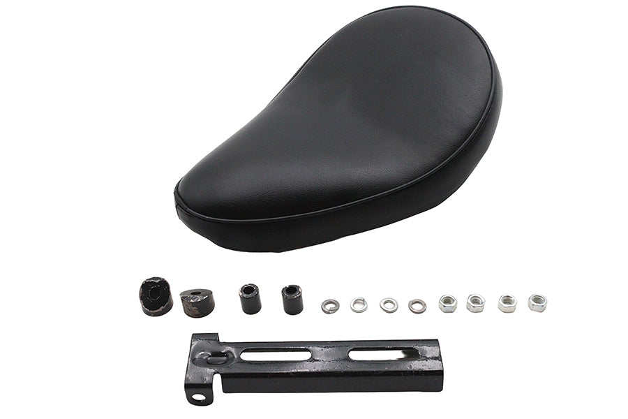 Ultima Leather Saddle High Noon Solo Seat Black (Part #76-743)