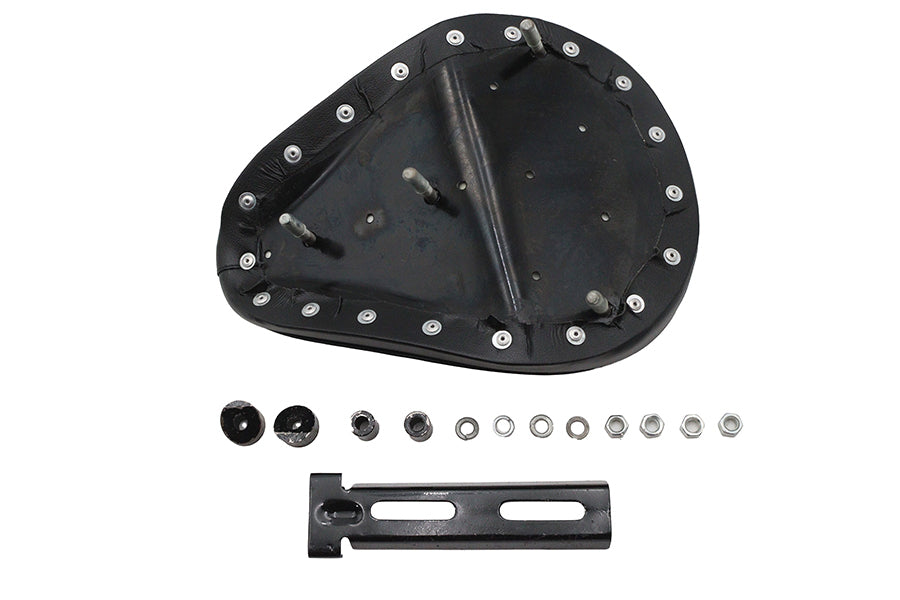 Ultima Leather Saddle High Noon Solo Seat Black (Part #76-743)