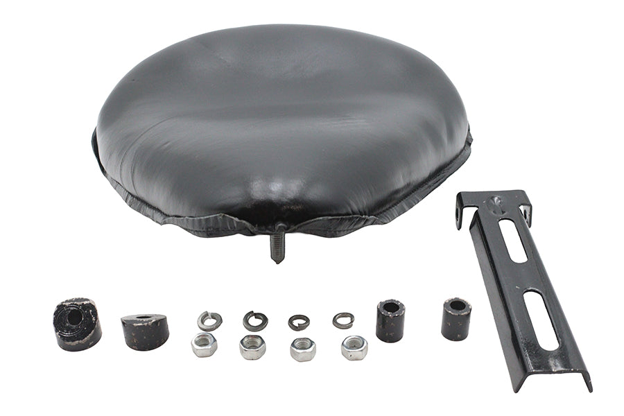 Ultima Leather Saddle High Noon Solo Seat Black - 13-Inch Wide Motorcycle Seat
