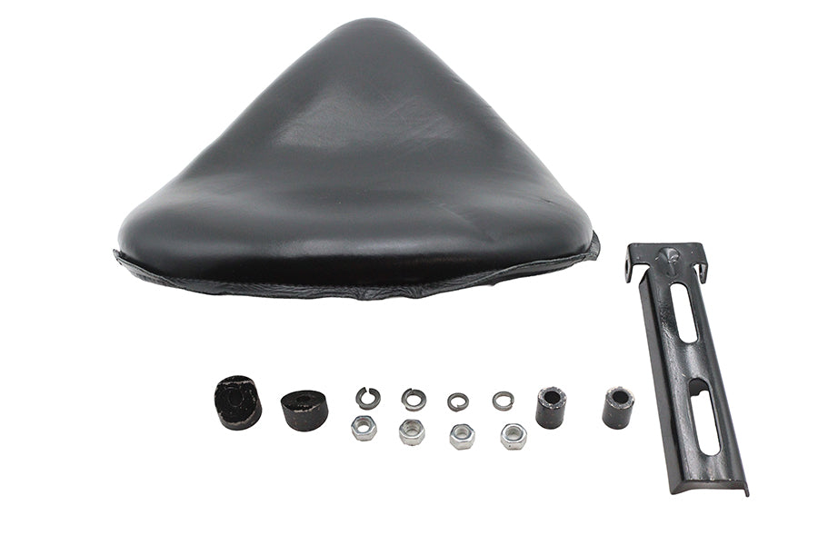 Ultima Leather Saddle High Noon Solo Seat Black - 13-Inch Wide Motorcycle Seat