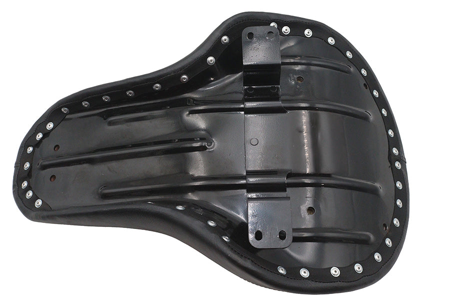 V-Twin Factory Sample Black Naugahylde Thin Profile Buddy Seat for Harley Davidson FL Models