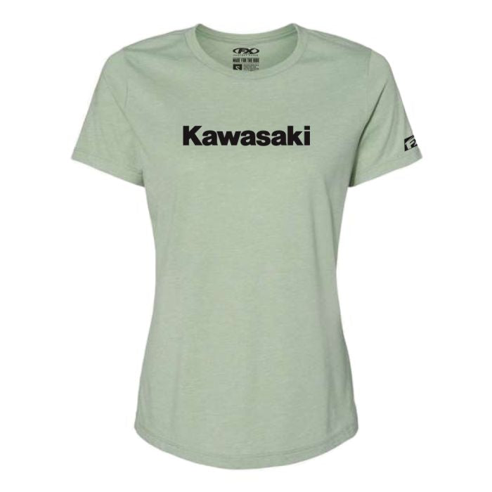 Factory Effex Kawasaki Women’s T-Shirt - Heather Light Green, XL