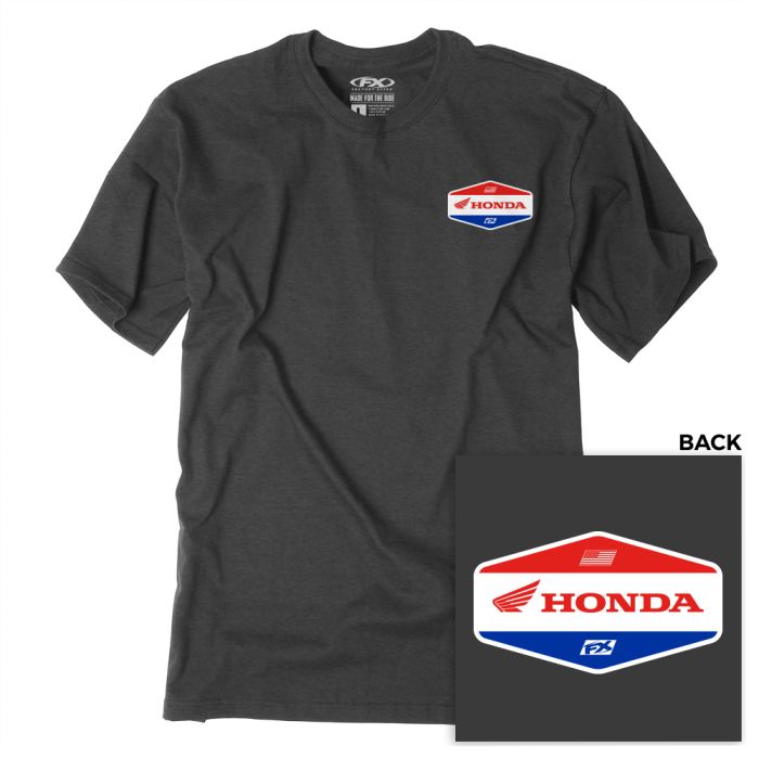 Factory Effex Honda Stadium T-Shirt - Heather Charcoal, 2X (Part #27-87338)