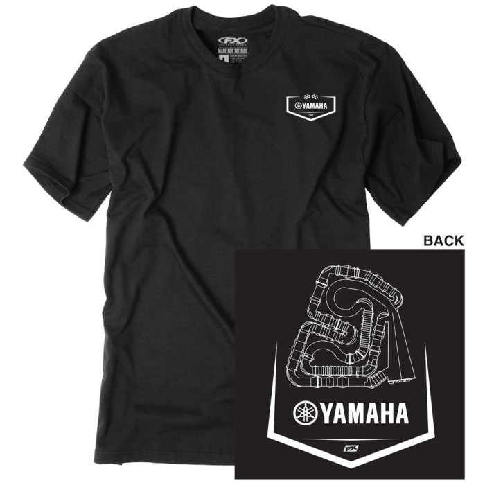 Factory Effex Yamaha Track T-Shirt in Black - Size Large (Part #28-87204)