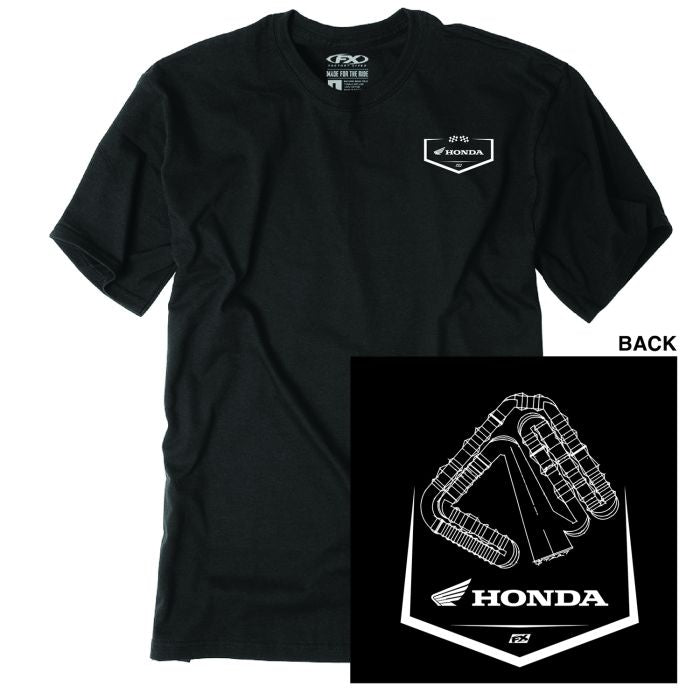 Factory Effex Honda Track T-Shirt in Black (Size M) - Part Number 28-87302