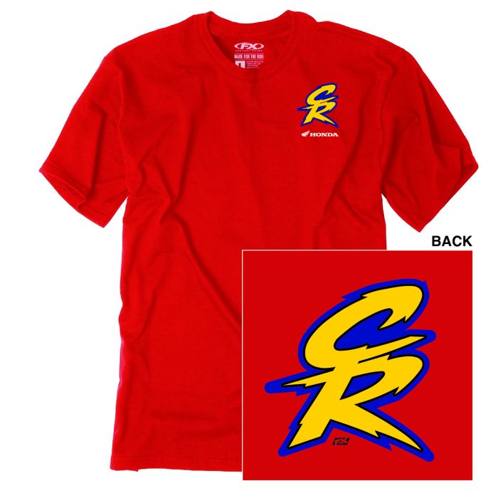 Factory Effex Honda Retro CR T-Shirt in Red, Medium – Classic Motorcycle Style