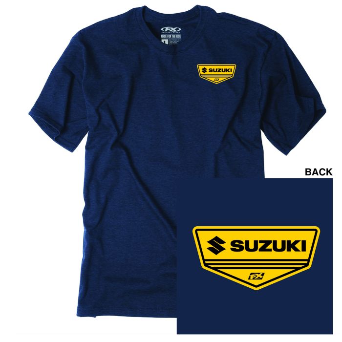 Factory Effex Suzuki Apex T-Shirt - Navy, Medium (Part #28-87422)