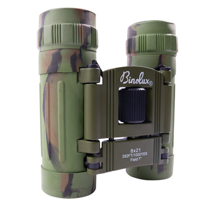 Rothco Camouflage Compact 8 x 21 Binoculars – Outdoor Tactical Binoculars for Hunting, Hiking & Camping