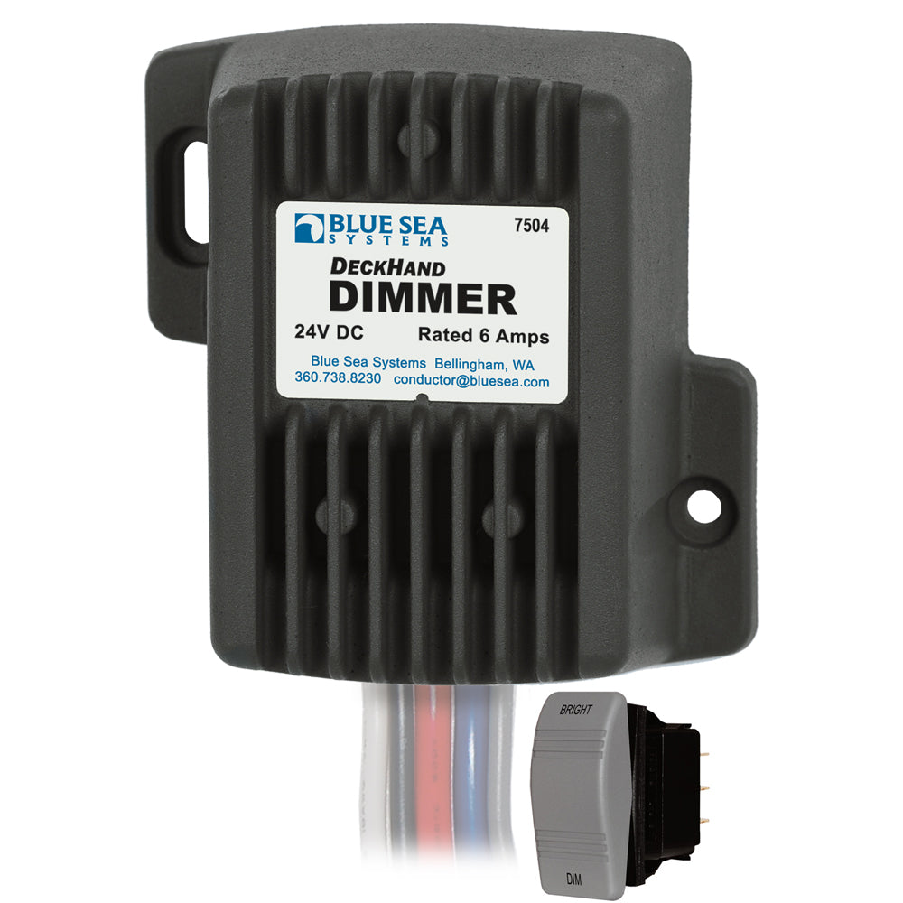 Blue Sea Systems 7504 DeckHand Dimmer - 6 Amp, 24V DC Marine Lighting Control
