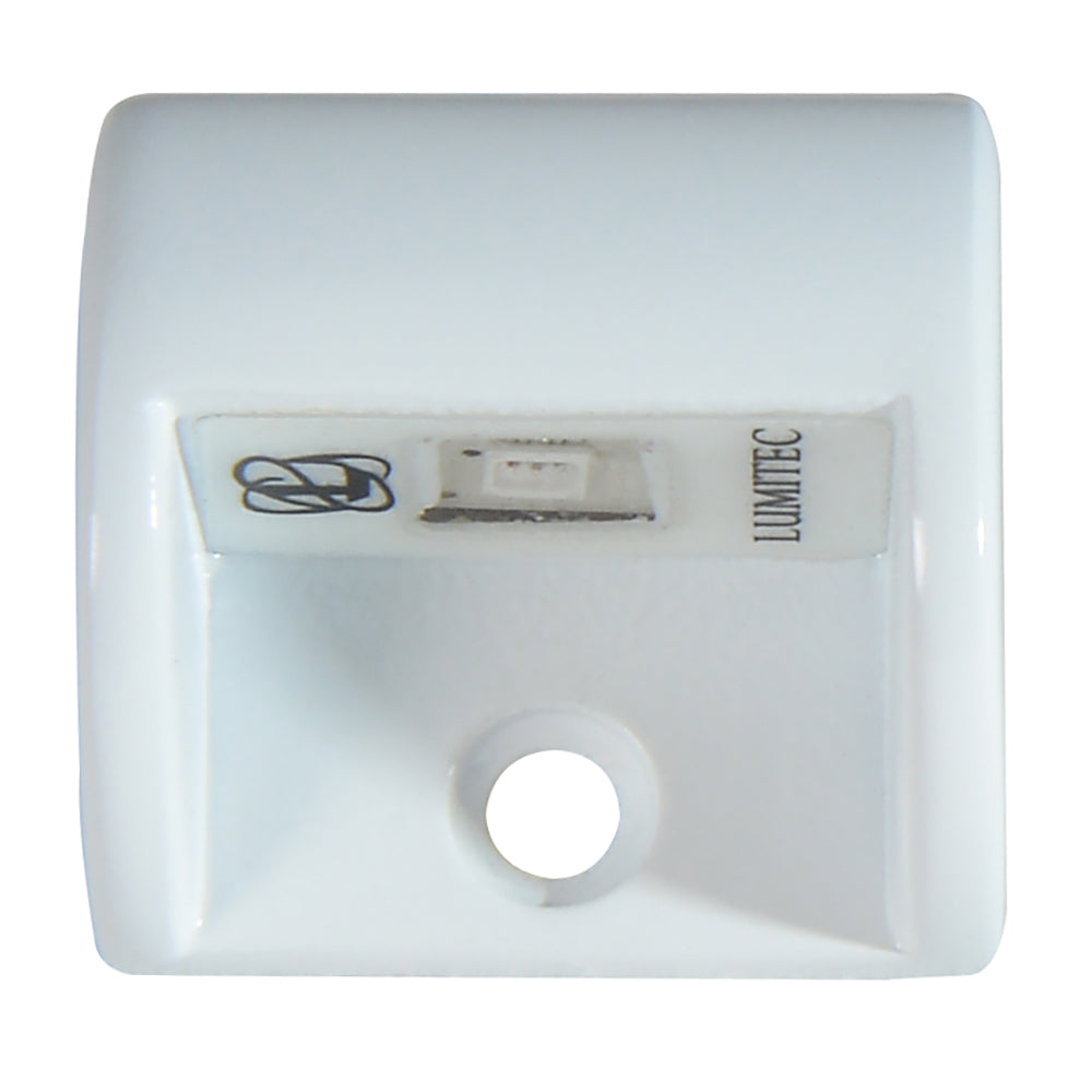 Lumitec Andros Courtesy Light - White Powder Coat Finish - Blue Non-Dimming LED Accent Light